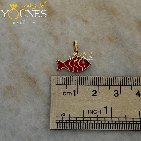 آویز طلا میناکاری ماهی قرمز